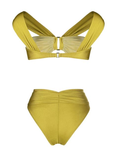 Noire Swimwear Ruched Detail Bikini Set Farfetch