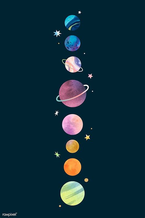 Premium Vector Of Colorful Galaxy Watercolor Doodle On Black