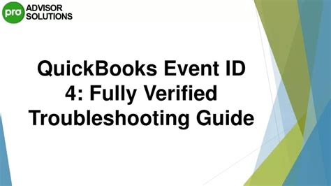 Ppt Easy Way To Fix Quickbooks Event Id Powerpoint Presentation