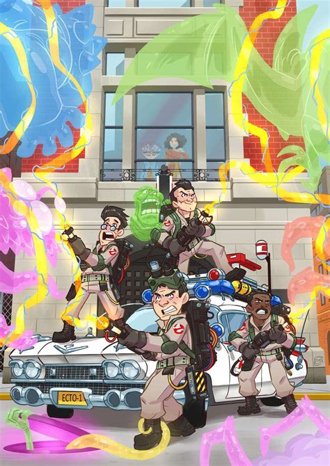 Animated Ghostbusters art would make for an incredible cartoon series ...