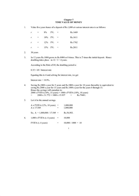 Dokumen Chapter 7 TIME VALUE OF MONEY Value Five Years Hence Of A