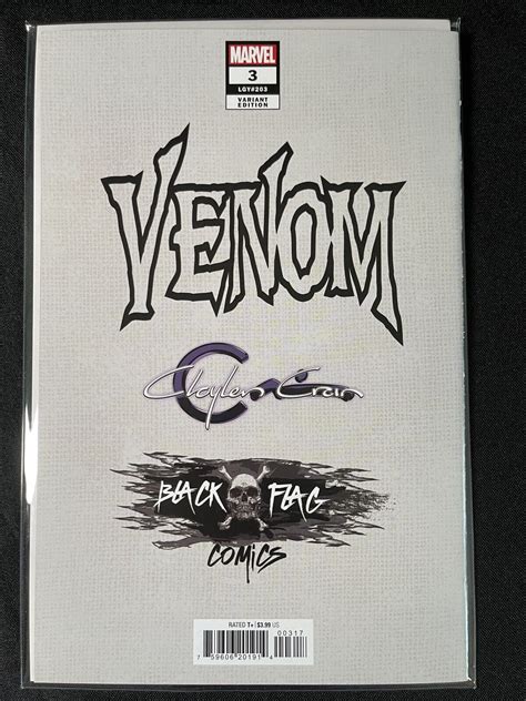 Venom Virgin Variant Clayton Crain Limited To Comic