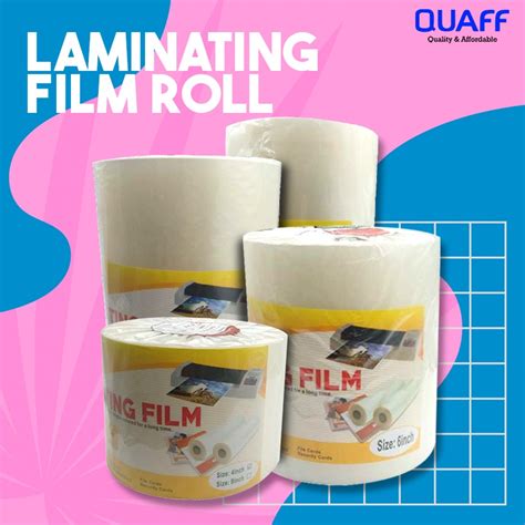 Quaff Laminating Film Roll Inch Inch Inch Inch Micron