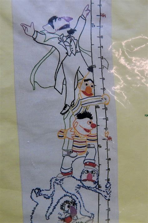 Sesame Street Grow Chart How Tall Are You Vogart Crafts X Etsy