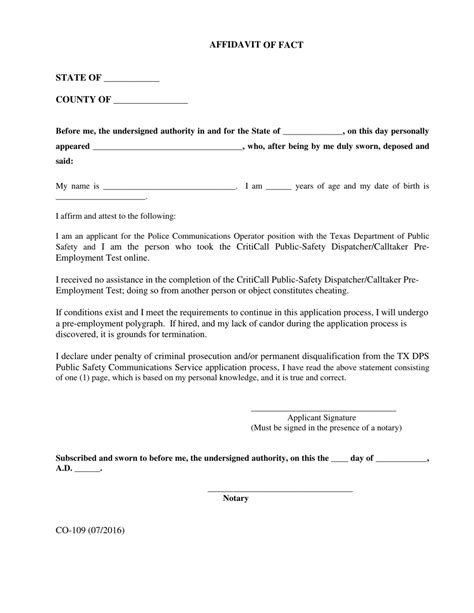 Affidavit Of Fact Texas 2020 2022 Fill And Sign Printable Template Online Images