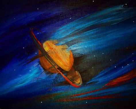 Saturn Painting by Jean Habeck