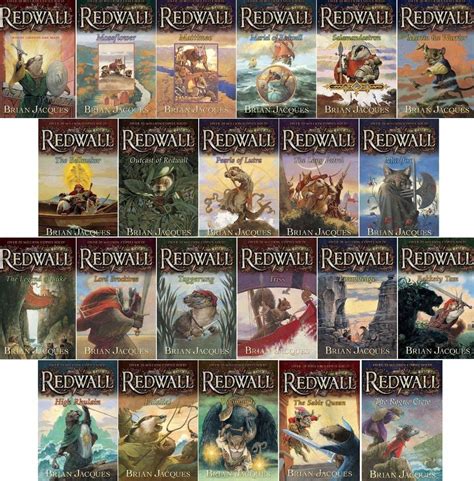 Redwall Set Complete Full Size Paperback Brian Jacques Uk