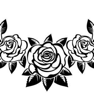 Rose Bouquet Template For SVG Design Silhouette Of Flower PNG Clipart