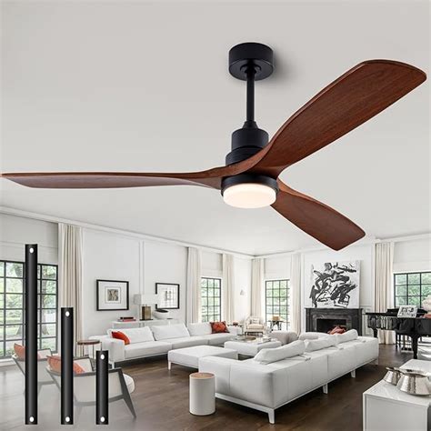 Amazon QUTWOB 56 Wood Ceiling Fan With Light And Remote Control