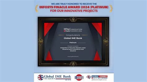 Global Ime Bank Receives Prestigious Infosys Finacle Process Innovation