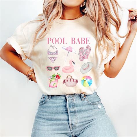 Pool Babe Png Hello Summer Png Summer Vibes Png Beach Png Social Club Png Coquette Png