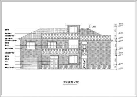 某中式多层农村住宅旧房改造设计方案cad图住宅小区土木在线