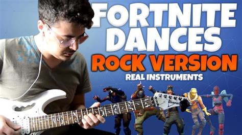 Fortnite Dances Rock Version Real Instruments Guitar Drums Bass