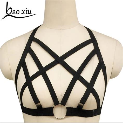 Women New Black Harness Cage Exotic Apparel Gothic Harajuku Sexy