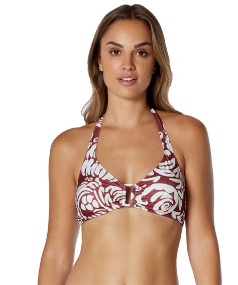 Bikini Red Point Sujetador Tipo Halter Estampado Tienda Azulik