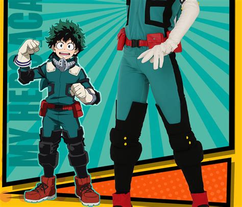 Hot My Hero Academia Izuku Midoriya Costume Boku No Hero Academia Deku Batting Suit Halloween