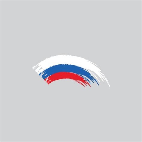 Premium Vector Flag Of Russia In Brush Stroke Vector