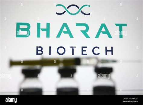 In This Photo Illustration The Bharat Biotech Logo Of Indian Biotechnology Company Is Seen In