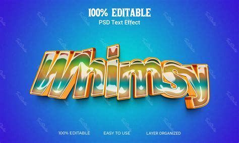 Effet De Texte D Brillant D Form Et Fantaisiste Fichier Psd