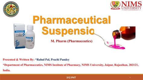 Pharmaceutical Suspension Dosage Form Ppt Ppt