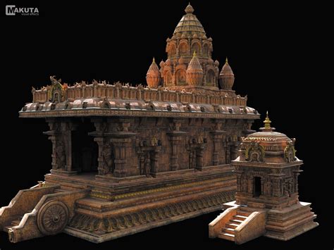 Artstation Baahubali City And Temples Karuna Arya Indian Temple