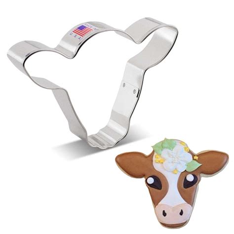 Ann Clark Cow Face Cookie Cutter 4 12 X 3 14 Shaped Cookie Cutter