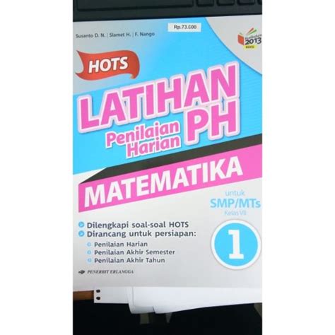 Jual BUKU HOTS LATIHAN PENILAIAN HARIAN MATEMATIKA SMP MTS KELAS 1 K13N