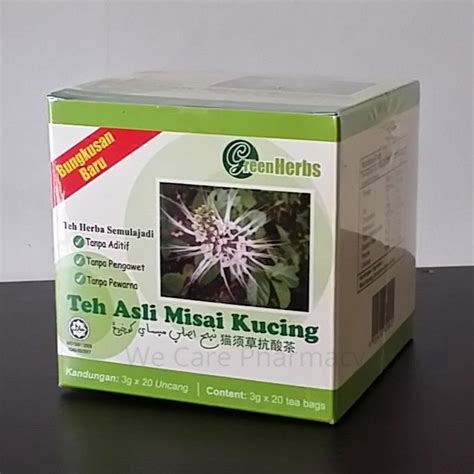 Greenherbs Teh Asli Misai Kucing 3g X 20 Tea Bags Shopee Malaysia