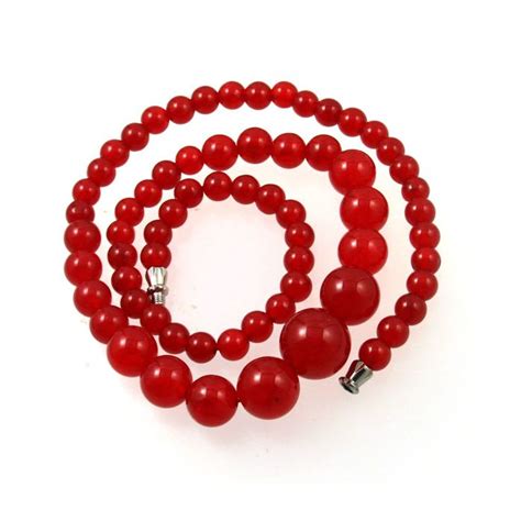 Uk Semi Precious And Gemstone Beads Malay Jade Dyed Deep Red Quartzite