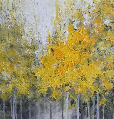 Acrylic Painting Yellow Abstract Painting Landscape Painting Etsy