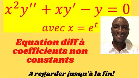 Equation différentielle du second ordre à coefficients non constants