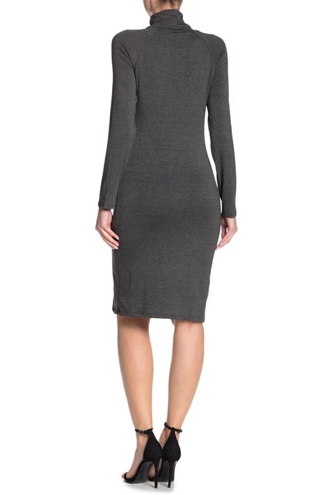 Velvet Torch Long Sleeve Turtleneck Midi Dress Nordstrom Rack