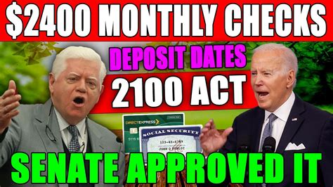 SENATE APPROVED 2100 ACT PASSED 2400 MONTHLY CHECKS AUTOMATIC