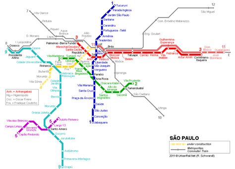 Sao Paulo Subway Map | Tourist Map Of English