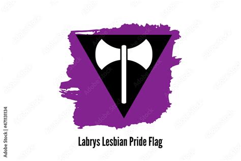 Labrys Lesbian Pride Flag Symbol Of Lgbt Community Hand Drawn Ink