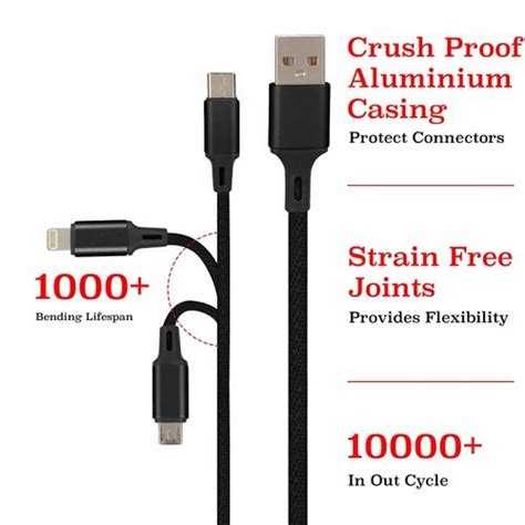 3 In 1 USB Data Charging Cables 3 1 At Rs 60 Data Cables In New