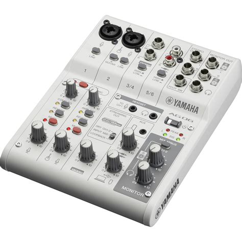 Yamaha AG06MK2 6 Channel Mixer And USB Audio Interface AG06MK2 W