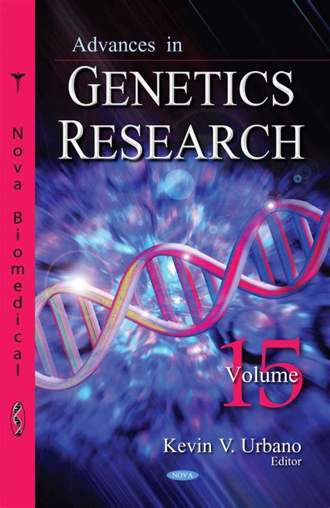 Advances In Genetics Research Numbered Series Nova Science Publishers