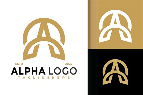 Letter A Alpha Logo Design Brand Identity Logos Vector Modern Logo