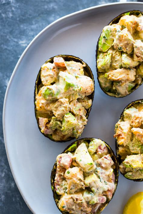 Creamy Shrimp Stuffed Avocado Gimme Delicious