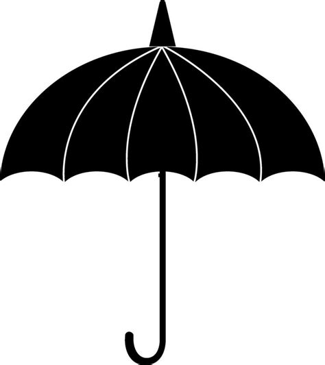 Isolated umbrella in black and white color. 25315305 Vector Art at Vecteezy