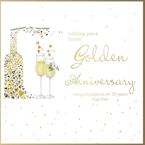 Wishing You A Happy Golden Anniversary Greeting Card Anniversary Ideas Uk