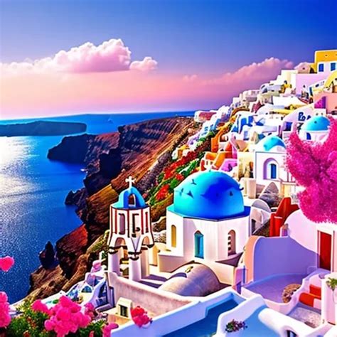 Santorini Greece K Highquality