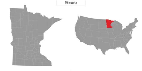 Mapa Simples Do Estado De Minnesota Nos Estados Unidos E Localiza O