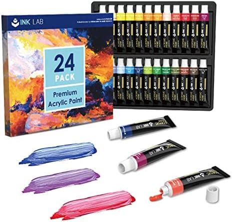 Zenacolor Set Da 24 Tubetti Di Pittura Acrilica Colori Acrilici