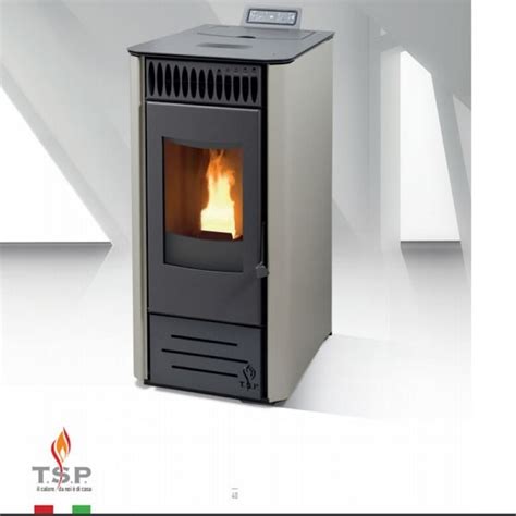 Estufa De Pellets Tsp Slim 8kw 100 Italiana