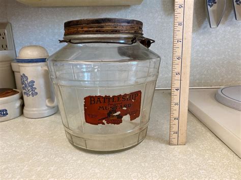 Vintage Battleship Mustard Jar Live And Online Auctions On