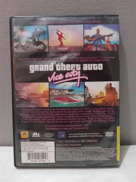 Grand Theft Auto Gta Vice City Ps2 Game Tested Black Label 1st Print 710425271458 Ebay