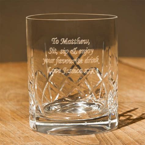 Personalised Crystal Whisky Tumbler ჱ ܓ ჱ ᴀ ρᴇᴀcᴇғυʟ ρᴀʀᴀᴅısᴇ ჱ ܓ ჱ ⊱