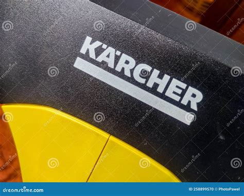 Closeup Karcher Brand Logo. Karcher Sign Editorial Image - Image of ...